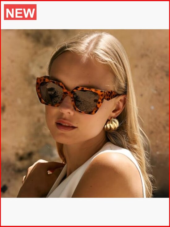 Big Square Cat Eye Sunglasses UV400 Trendy Retro Stylish main image 5